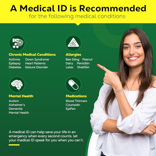 Upgraded Medical Bracelets Men Women with QR Code Medical Alert ID Bracelets - Titanium Steel Wristband Fits Wrists Up 8''-10'' - More Space Custom Emergency Med ID Info4