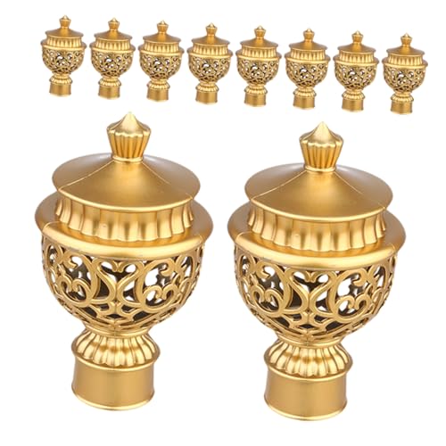 Alipis 10pcs Decorative Curtain Pole Finials Roman Style Drapery Rail End Caps for Elegant Window Treatments High Strength Construction for Lasting Beauty Easy Installation for Home Decor