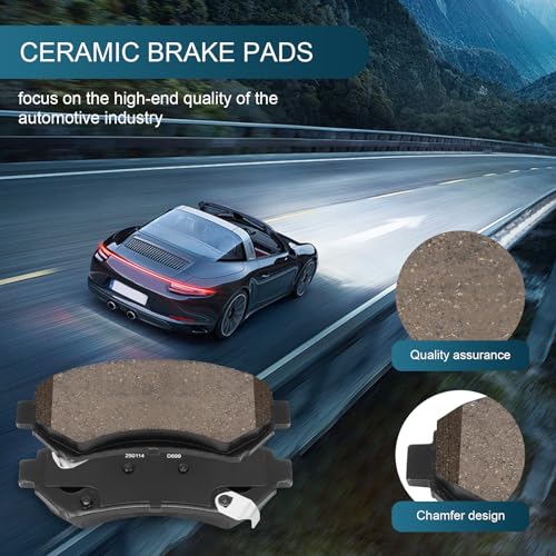 Image of D699 Front Ceramic Brake Pads Kit Fit For Chevrolet Impala 2000-2005, For Monte Carlo 2000-2005, For Venture 1997-2005, For Pontiac Bonneville 2000-2005, For Grand Prix 1997-2003