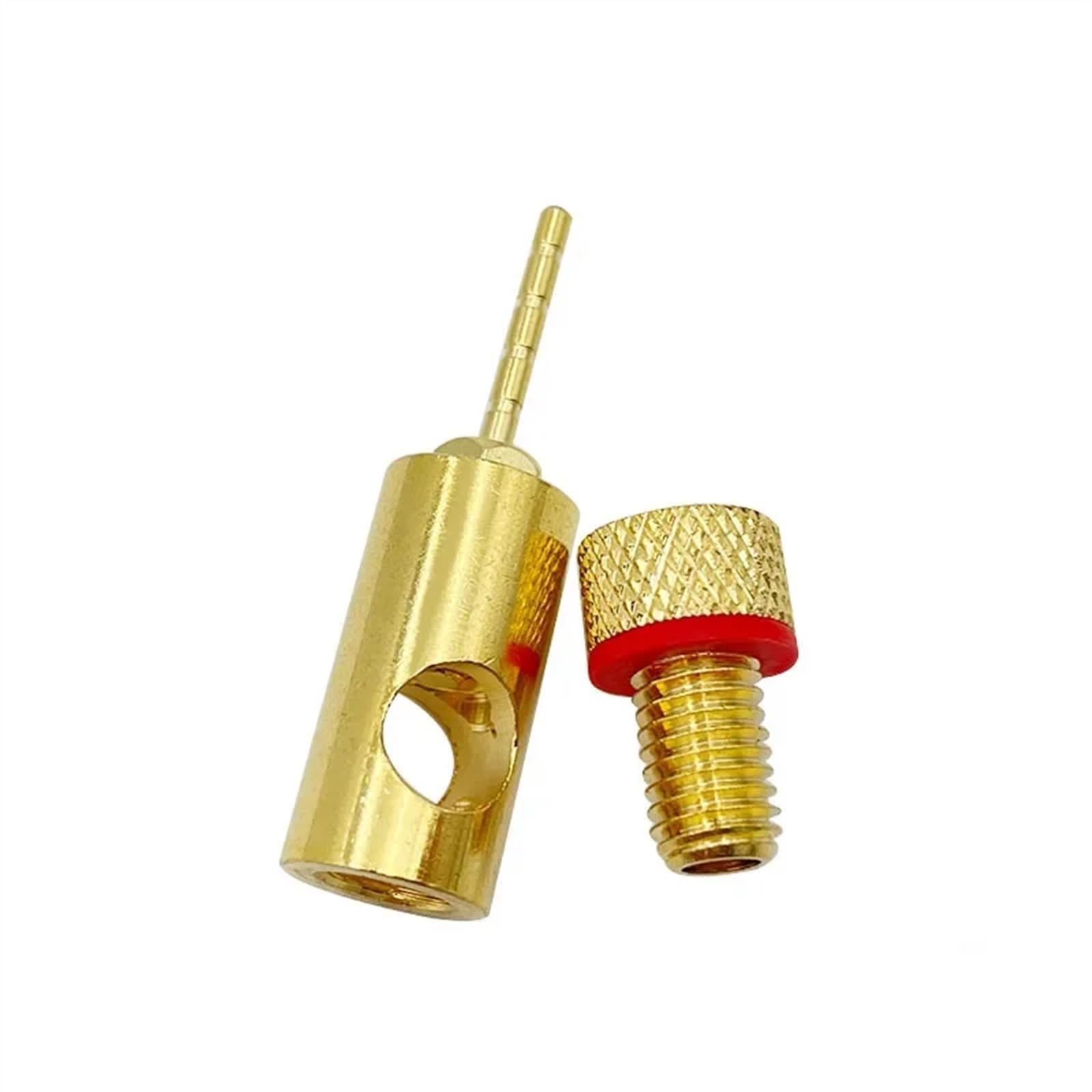 Adaptateur de fiche Banane en cuivre plaqué Or, 8 pièces/4 Paires, 2mm, bornes Banane Droites, fiches de Haut-Parleur, connecteur de câblage (Color : 8 Red)