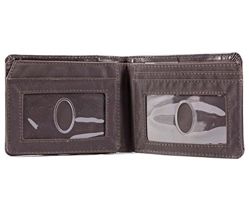 Image of Big Skinny Men's L-Fold Passcase Leather Slim Wallet, Holds Up to 30 Cards, Brown