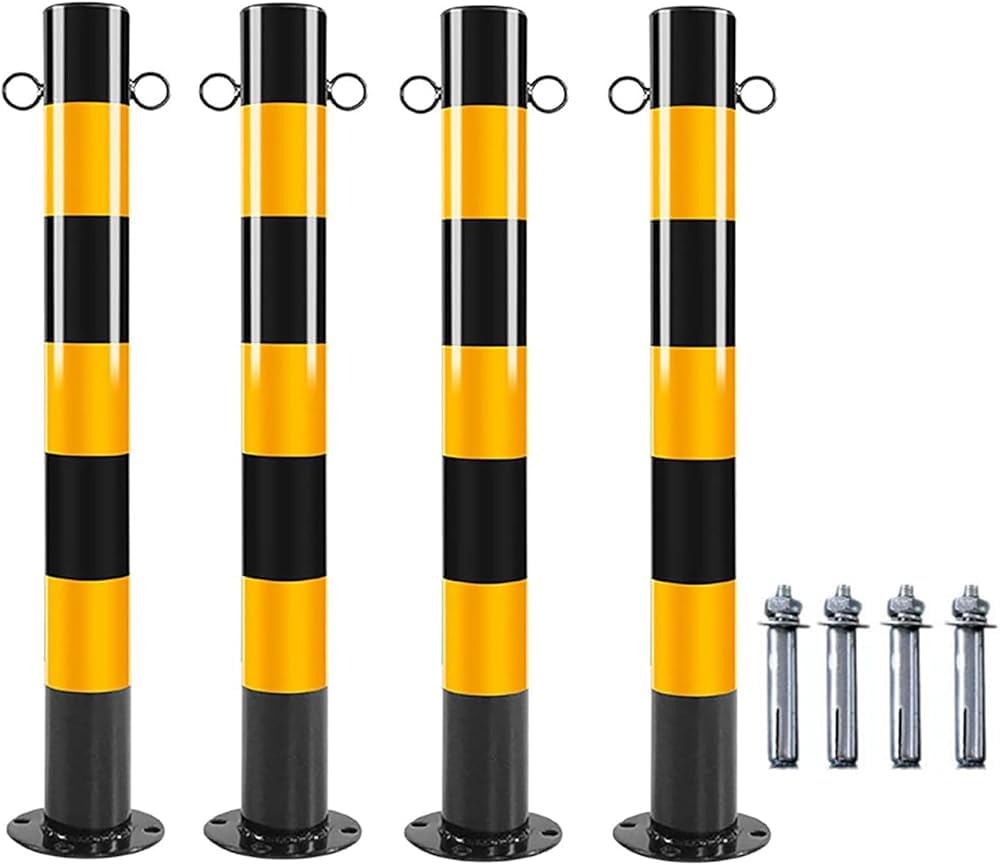 AYCDL Safety Bollard Post for Traffic Control and Driveway Barrier,Yellow