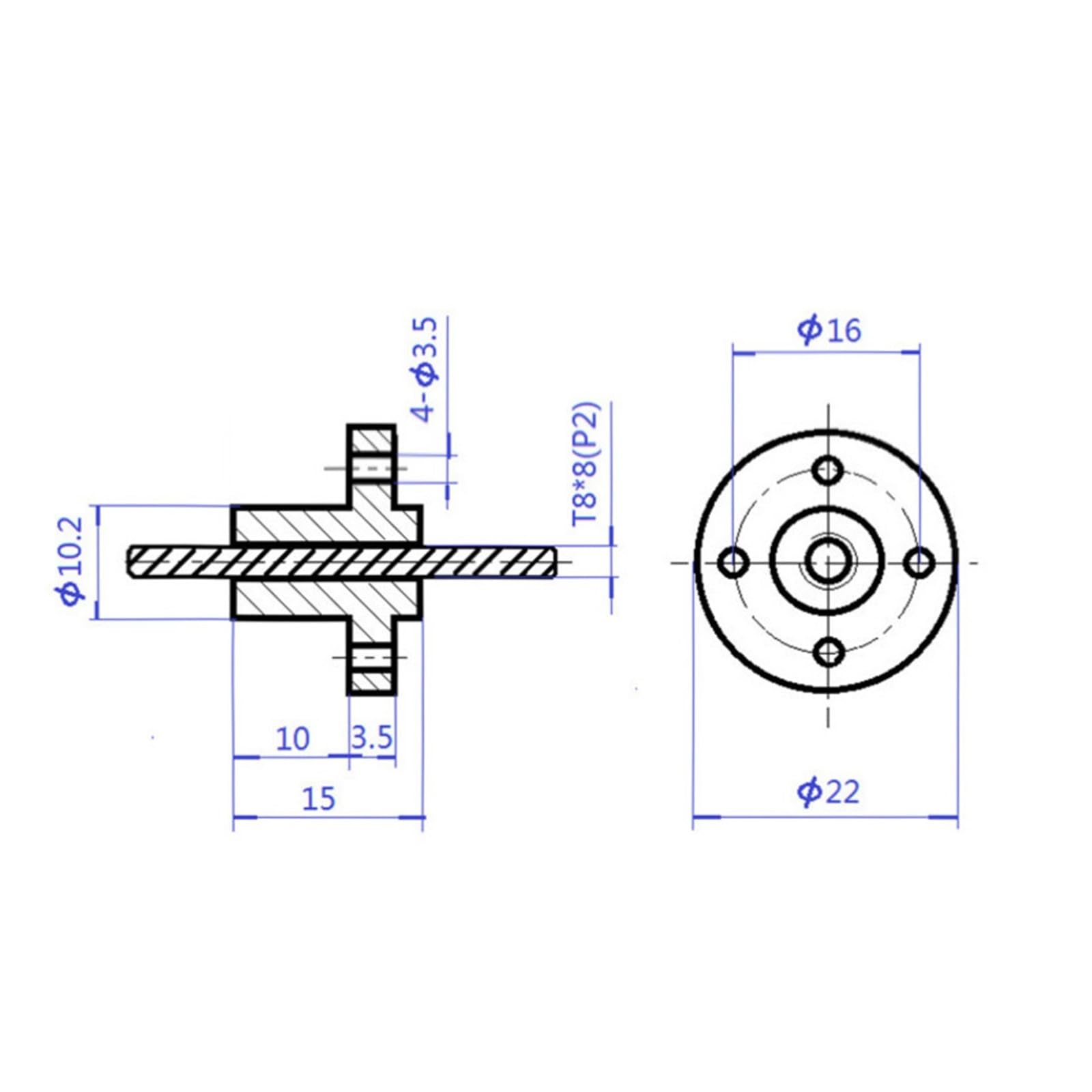 Rail de guidage linéaire 13 Pièces/ensemble T8 Vis Sans Fin 8-350mm Bricolage Optique Guide Rail Roulement Siège Guide Linéaire Arbre Support Trapézoïdal Ensemble De Vis Kit de rails CNC ( Color : Sil