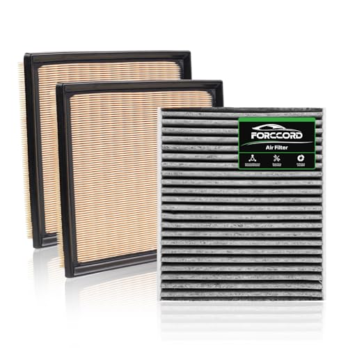 Image of Cabin & Engine Air Filter Kit for Tundra 2022-26 3.5L, Sequoia 2023-26 3.5L | Replace#17801F4010 87139-50110 CAF15028C CA12963,Air Filter Combo Replacement Car Accessories