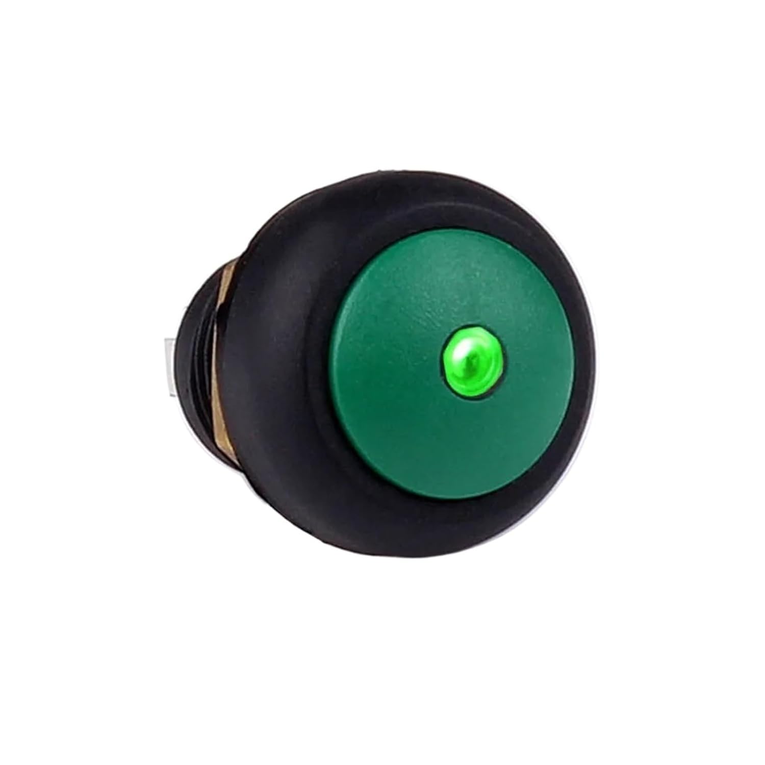 12mm Black Body Platic Switch Power Symbol Illumination Momentary Reset Fixation Self Locking Latching 1Pcs(8,MOMENTARY_24V)