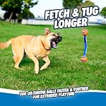 Chuckit! Ultra Duo Tug Dog Toy - Two Ultra Balls on a Durable Nylon Cord Handle - Fetch and Tug-of-War Toy for Dogs - Size Medium - For Breeds 20-60 lbs - 2.5-inch Diameter - Orange and Blue - Image 6
