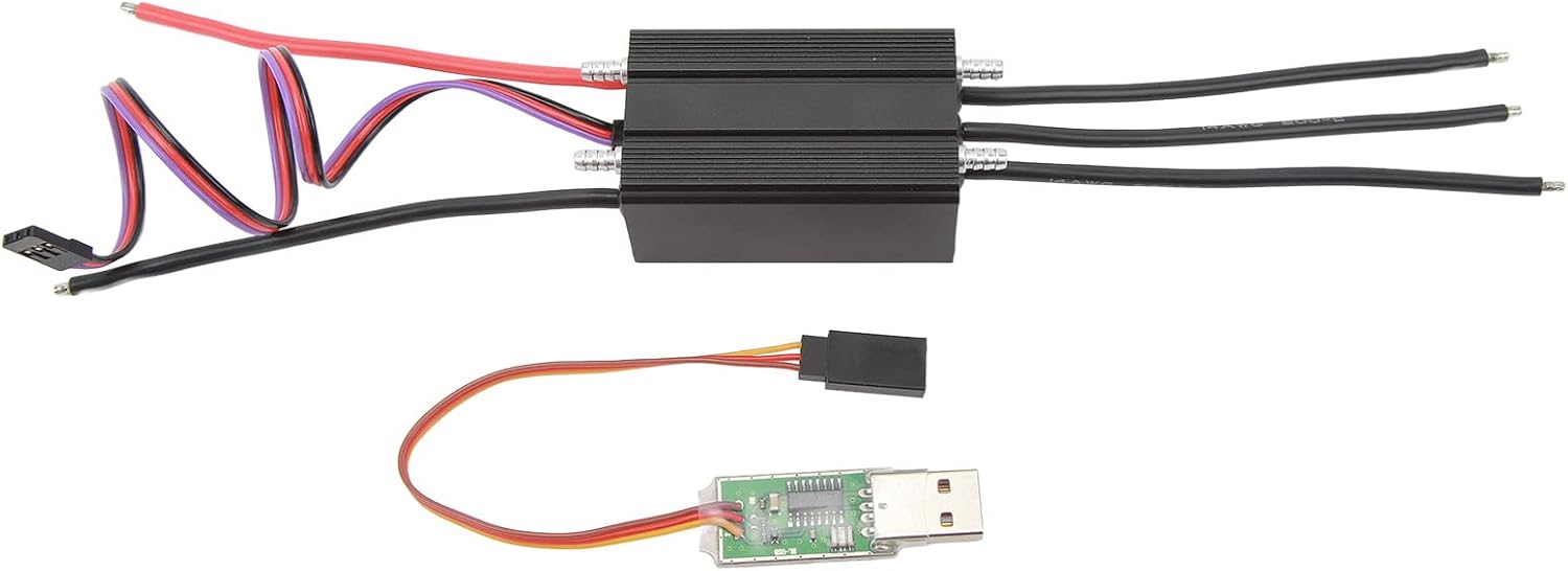 Brushless Cooling ESC with 32 Bit MCU, Programmable Electronic Speed Controller for 24V Underwater, Performance, Fast Throttle Response