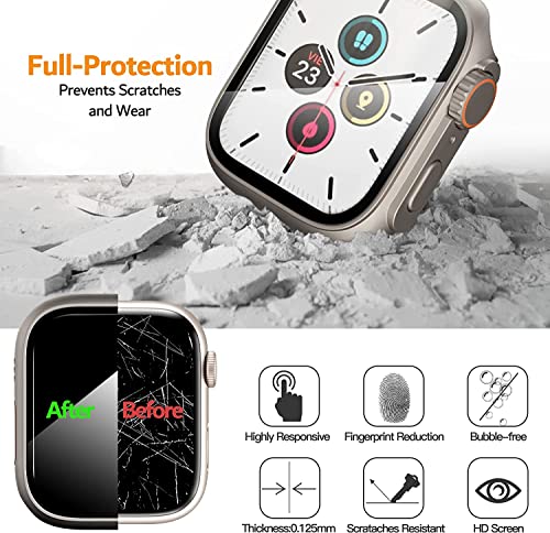 Image of Meyaar Hard PC Case for Apple Watch Series 9 /8 /7 41mm Change to Ultra Look Cover, Apple Watch Ultra Converter case with Screen Protector for iWatch Series 9 /8 /7 (41mm)