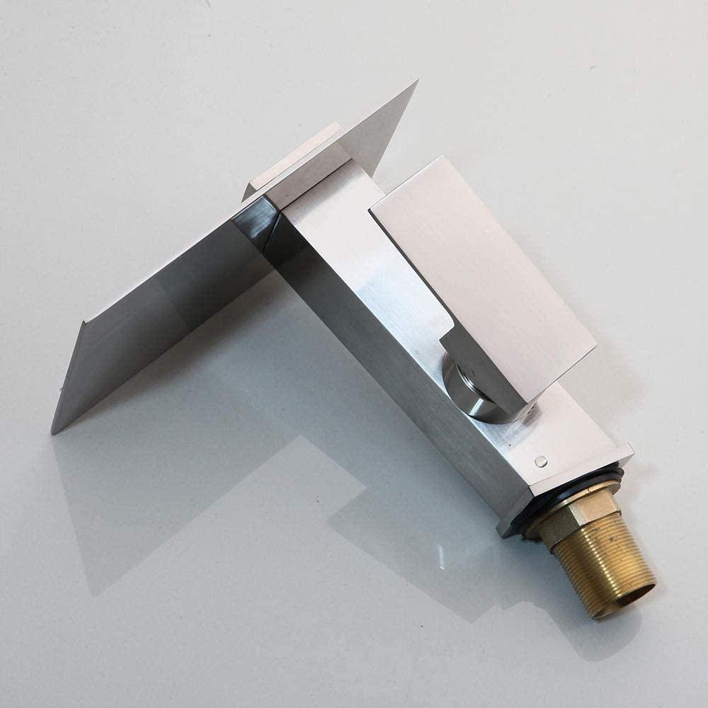 Robinet de lavabo à LED cascade anti-brûlure mitigeur moderne poignée unique