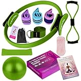 Revalinx Kit Pilates Maison 9pcs, Ensemble Pilates Yoga avec Anneau de Pilates Femme, Ball...