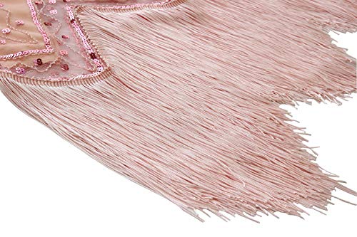 Image of Women 1920s Gatsby Vintage Sequin Flapper Fringe Party Plus Dress with 20s Accessories Set