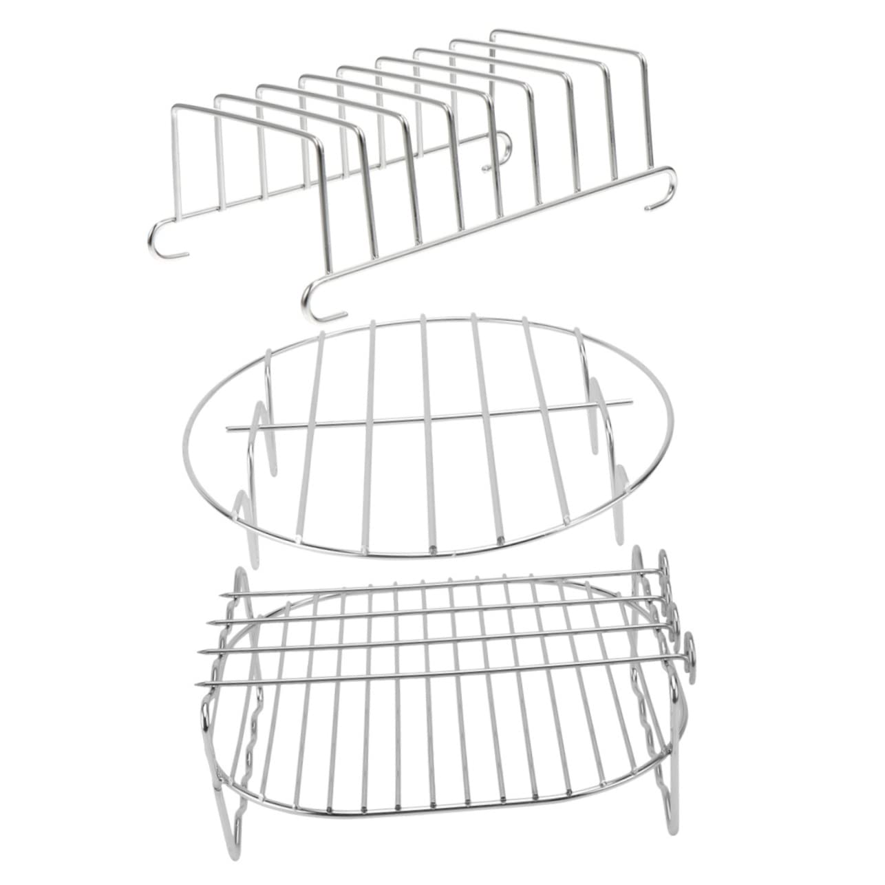 LALAFINA 1 Set Air Fryer Rack Sturdy Grill Rack and Toast Holder for Kitchen Supplies Creative Cooking for Efficient Meal Preparation