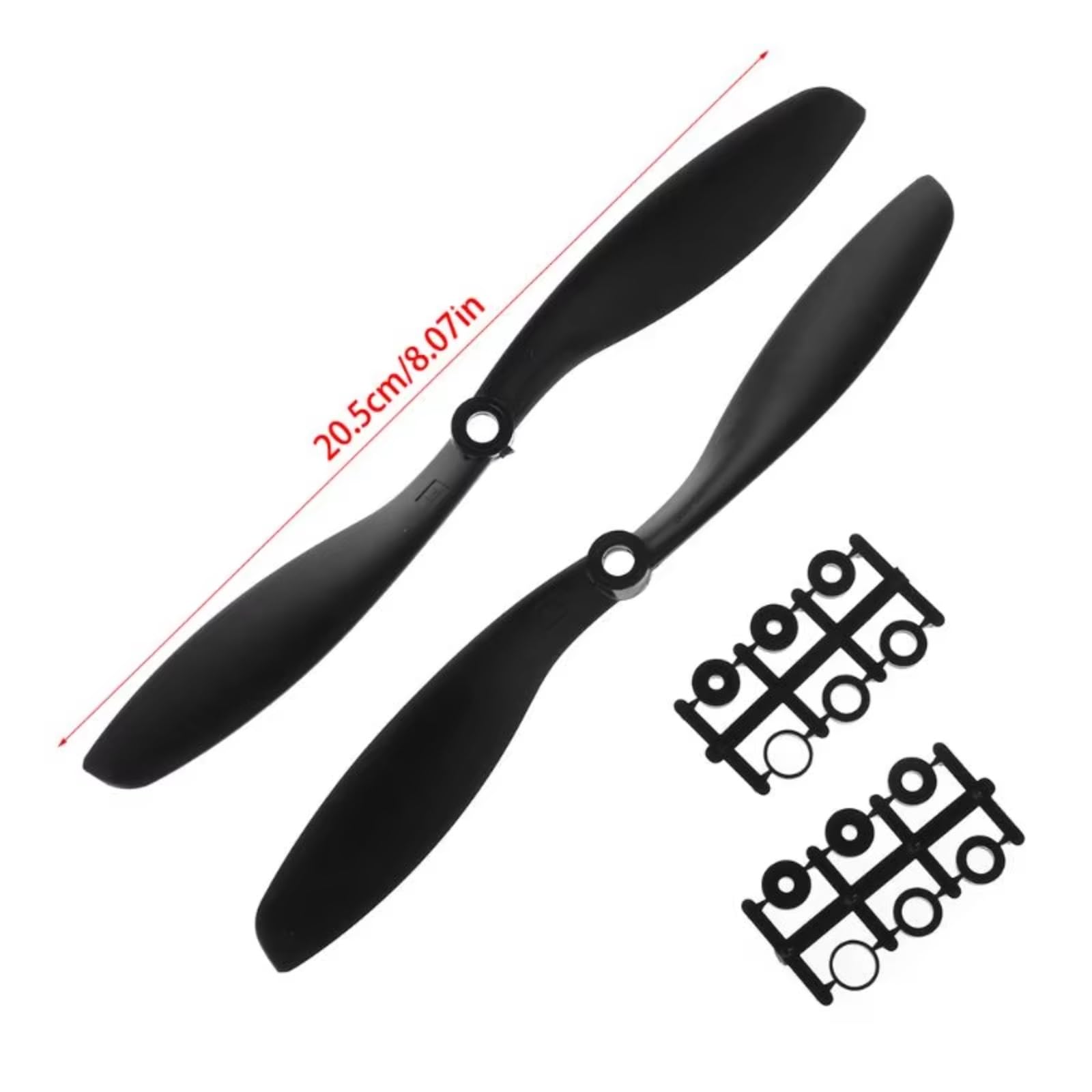 Componentes Mejora Rc Para 77HD 2 Hélices De Plástico 8045 CW CCW Para Cuadricóptero RC Multirotor Avión Piezas De Actualización Accesorios Modificados(Black)
