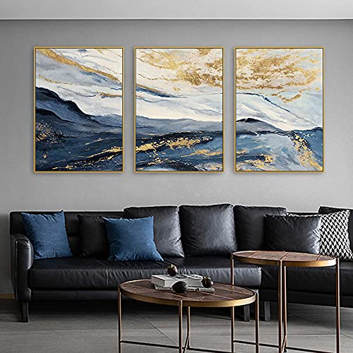 Peinture sur toile moderne pour salon lot de 3 tableaux déco sans fausse note