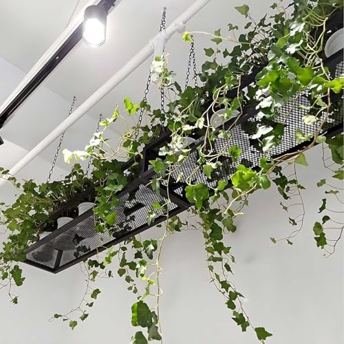 Ceiling Hanging Plant Stand - Floating Flower Pot Rack, Creative Shelving for Living Room, Balcony & Bar - Stylish Railing Shelf (60x25x15cm) for Indoor & Outdoor Use