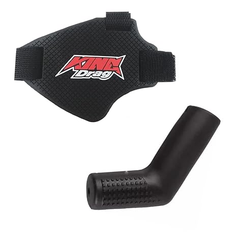 ZNEE SMART Combo Pack of Motorcycle/Bike Nonslip Shift Pad Shoe Boot Cover and Rubber Gear Shifter l Shoe Protector Gear Shift Scuff Mark Protection Shifter Cover for Motorcycle, Bike & Riding, Black