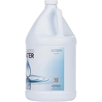Deionized Water - Prime Demineralized Solution - Certified Laboratory Grade DI Water - Sterile for Deep Cleaning, Cooling, Cosmetic, Hygiene