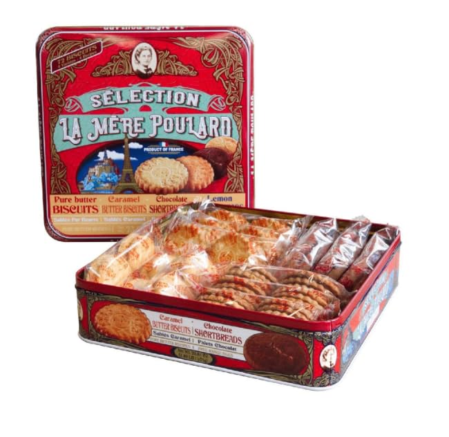 La Mère Poulard French Butter Cookies, 4 Flavors 26.45oz