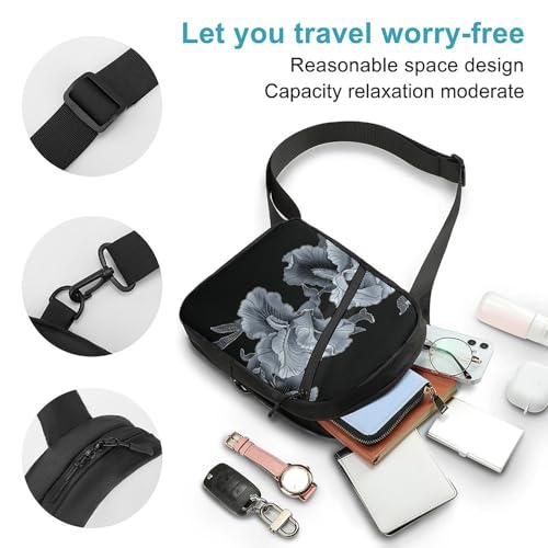 Mochila cruzada bandolera floral unisex miniatura 4