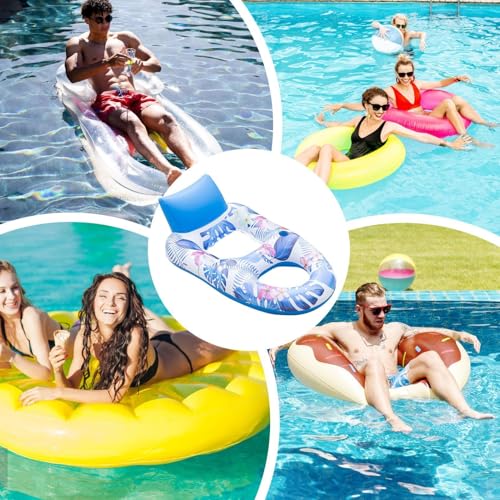 Chaise flottante gonflable ergonomique avec maille rafraîchissante pour lac - 4