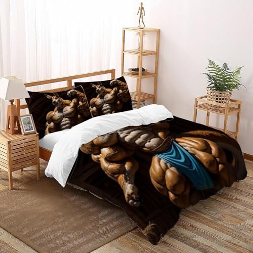 Housse de couette imprimé 3D Animaux Land en microfibre de qualité supérieure 260x220