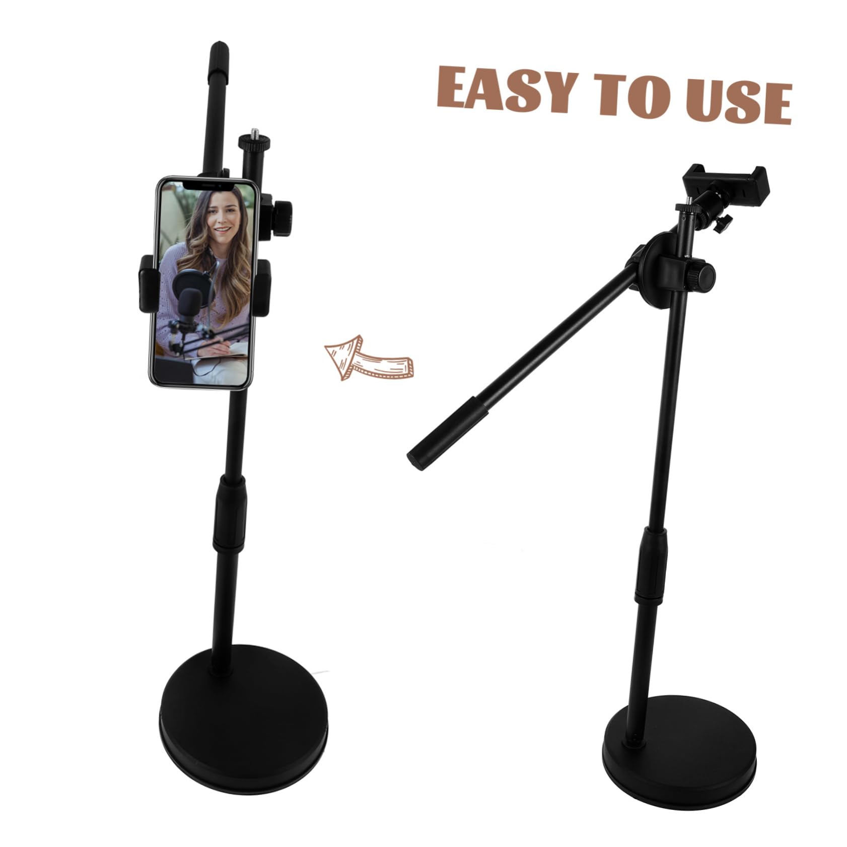Holibanna Soporte de Fotografía de Escritorio para Teléfono Móvil Soporte de Cámara para Streaming y Grabación para Fotografía de Manicura y Dibujo