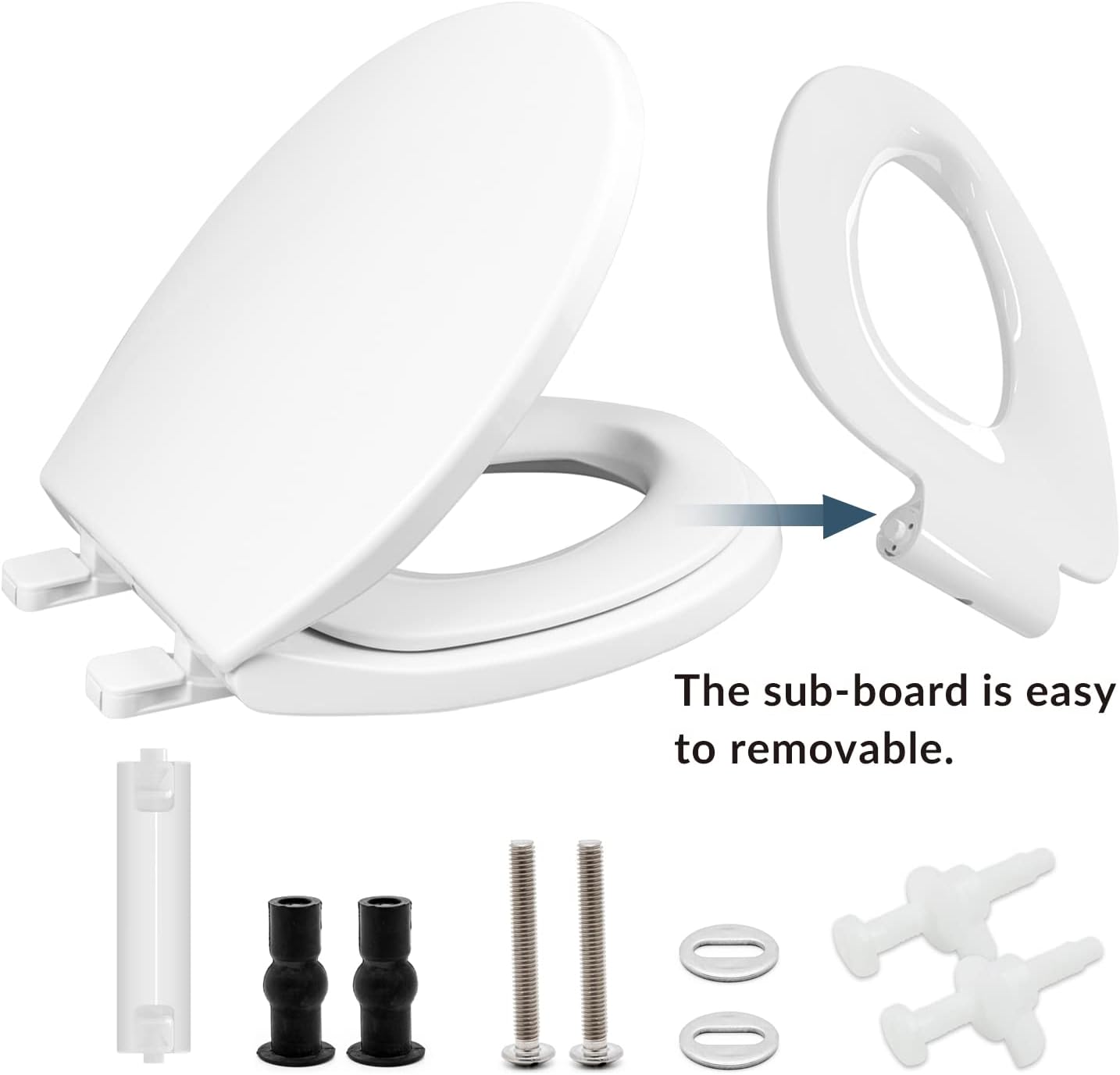 Buy Round Toilet Seat with Built in Toddler Seat, Potty Training Toilet