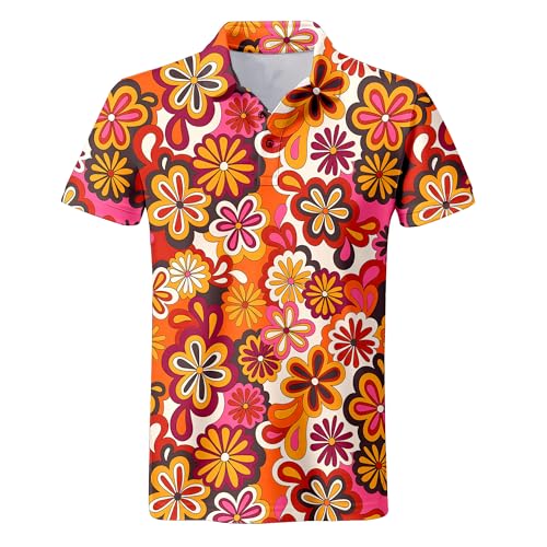 Mens 70s Golf Shirts for Men,Funny Golf Shirts for Men Short Sleeve,Mens 70s Shirt 70s Outfits for Men - Image 5