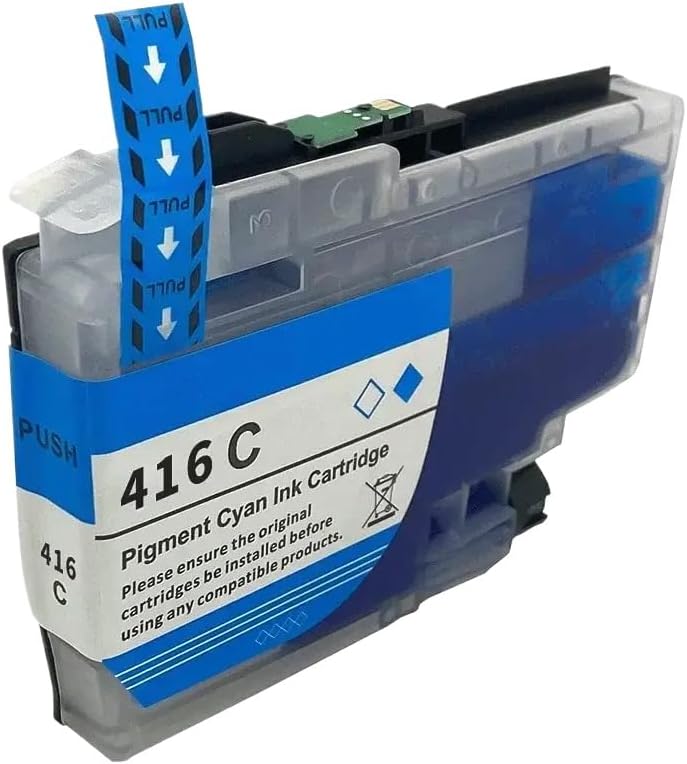 Refillable Ink Cartridge LC416XL LC416 Works with DCP-J4140N MFC-J4440N MFC-J4540N MFC-J4940DN Printers Compatible Replacement Cartridge(LC416-C)