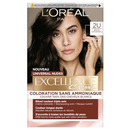 Coloration Universelle 2u Couvre 100% Cheveux Blancs Excellence Nudes 'oreal Paris La Boîte - vue 3