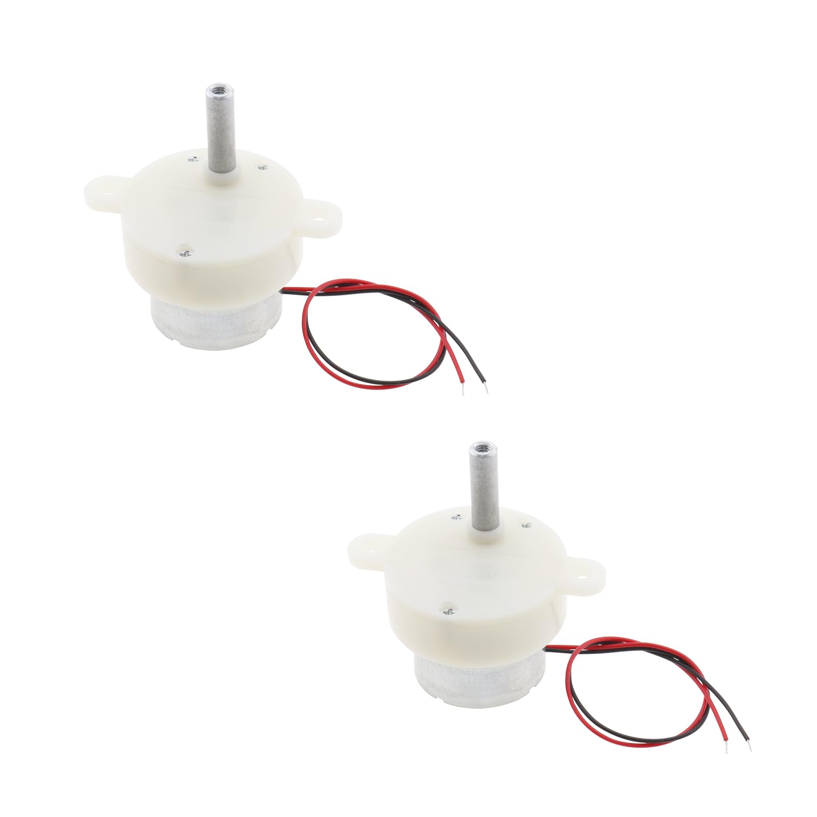 OTOTEC 2PCS Gear Motor 6-9V DC 2-5RPM Slow-Speed Motor Shaft Diameter 5mm Shaft Outer Length 16.3mm Lead Length 13cm Micro Electric Motor Gearbox