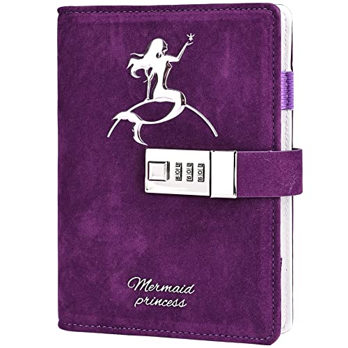 Carnet de notes sirène avec serrure Cover