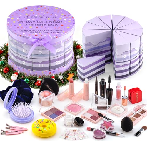 Color Nymph Makeup Advent Calendar 2025, 24 Days Advent Calendar Mystery Box for Christmas, Makeup Gift Sets – Xmas Beauty Countdown Calendar Cosmetics Kit for Women Girls Teens Daughters #Purple Color Nymph Makeup Advent Calendar 2025, 24 Days Advent Calendar Mystery Box for Christmas, Makeup Gift Sets – Xmas Beauty Countdown Calendar Cosmetics Kit for Women Girls Teens Daughters #Purple