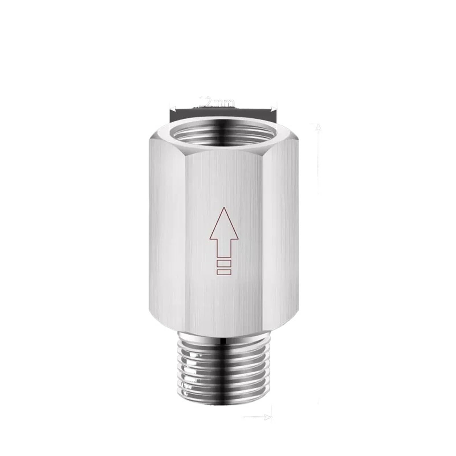Shftqxslat Men's One Color 1/4" Bsp -Fe Thread 304 Stainless Steel Check Valve One Way Non-Return Valve For Tank Heater Toilet