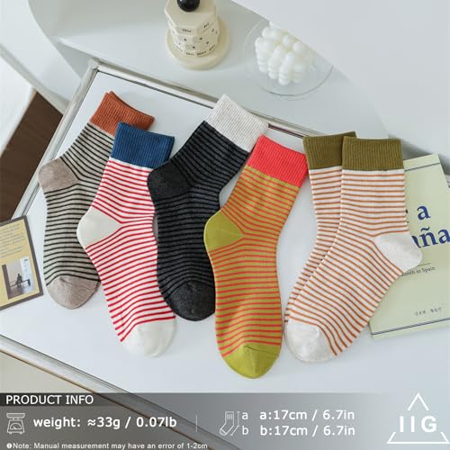 Image of IIG Women's Fashion Cute Cotton Socks Novelty Funny Above Ankle Crew Socks Holiday Gifts for Women 4 /5 Pairs