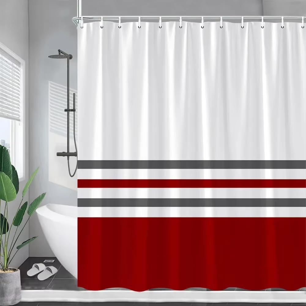 Rideau de douche moderne pour sublimer une grande salle de bain design