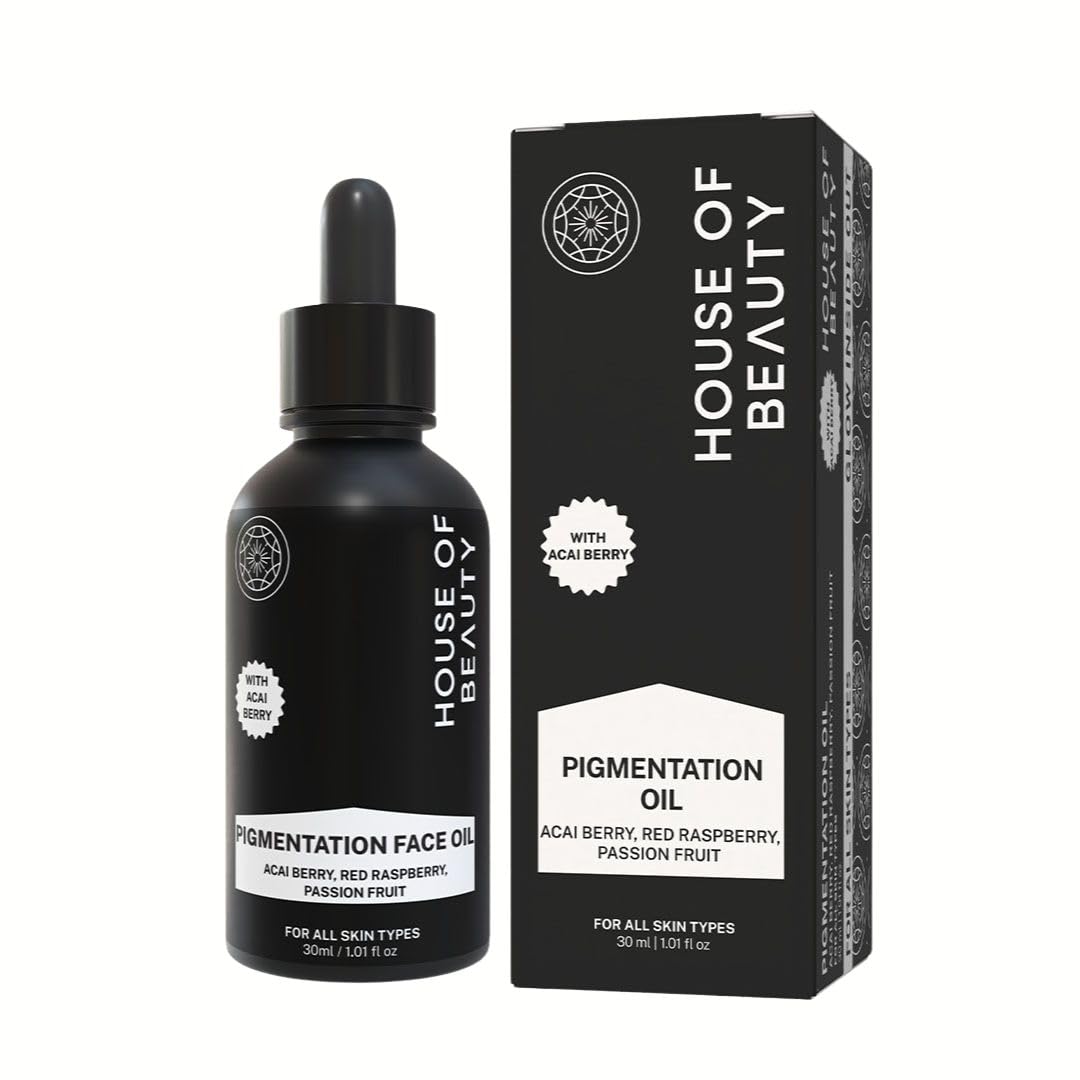 HOUSE OF BEAUTY Pigmentation Oil for Glowing Face, Damaged, Darkened, Pigmented and Uneven Skin - Acai Berry, Red Raspberry, Passion Fruit (30ml, Pack of 1)