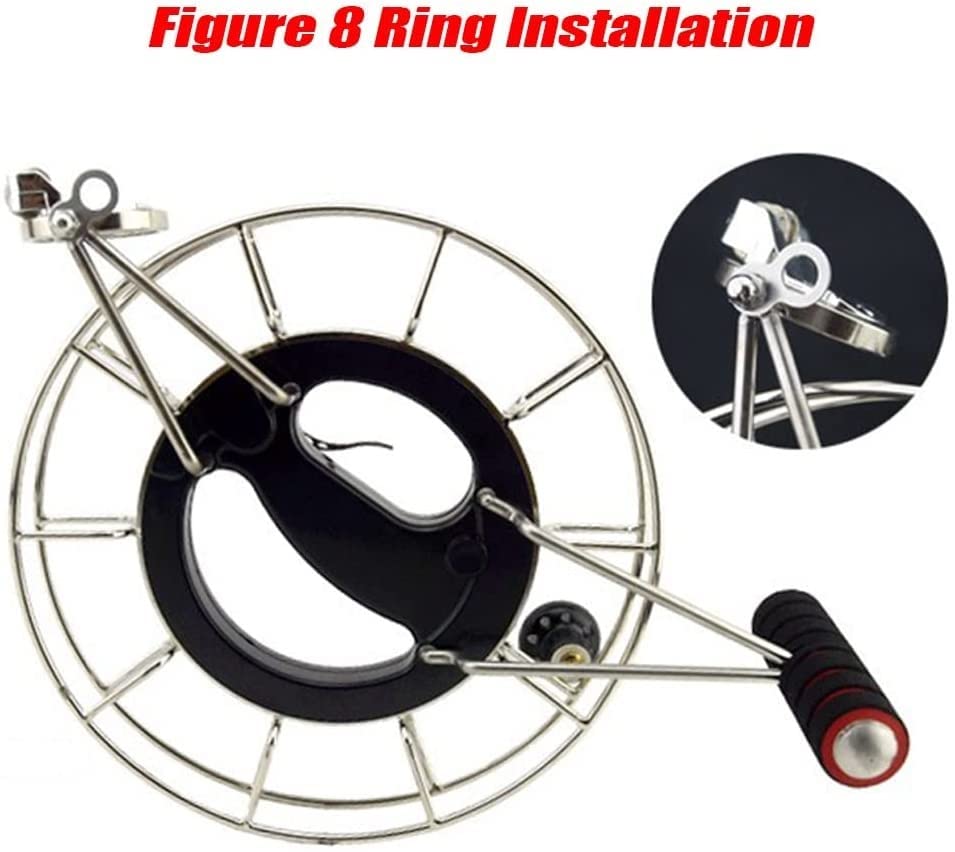 Kite Line Reel Winder 9 inches(Dia) Smooth Rotation Ball Bearing Tool Stainless Steel Winding Reel Grip Wheel Handle with Kite Line for Aldults/Teens - Image 3