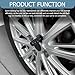 Surosha 6 Spline Lug Nut Socket, Black Spline Drive Tuner Socket Key Tool, Car Wheel Lug Nut Socket Wrench Replacement Tool for 21mm/13/16 inches and 22mm/7/8 inches Hex Socket Wrench (7 Spline)