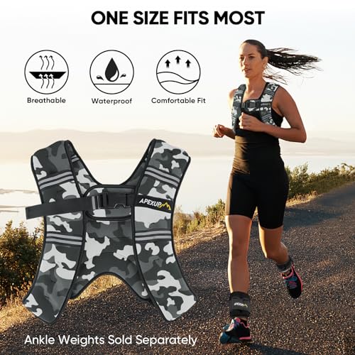 Image of APEXUP Weighted Vest Men Women, Weight Vest for Women Workout Equipment for Strength Training Running