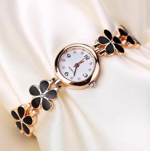 Image of FROZIL Analog 3 Different Color Flowered Dial Watch and Bracelet for Womens and Girls Combo Watches for Women and Girl Pack of 3