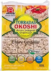 Kit 2X: Torrada Arroz Integral Chia/Gergelim Org Okoshi 75g