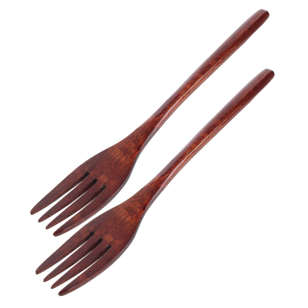 KICHOUSE Elegant Wood Salad Forks 2 Piece Set for Salad Pasta Dessert Ergonomic Design