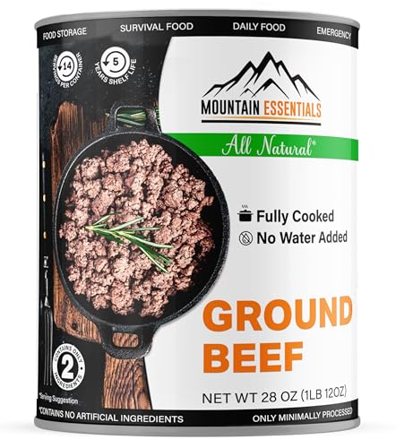 MOUNTAIN ESSENTIALS All Natural Canned Ground Beef 28 Oz –