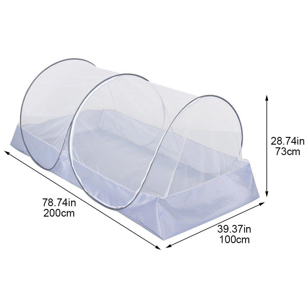 Wudaizhi Moustiquaire De Lit Pliable, Double Porte avec Fond, Anti-piqûres De Moustiques, pour Tente De Lit, Camping, Maison, Extérieur