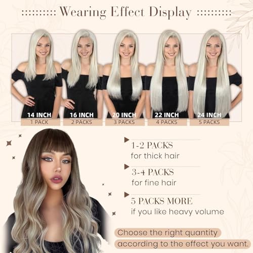 Hetto Tape in Hair Extensions Human Hair Ombre Brown to Blonde, Invisible Lightweight Tape Hair Extensions - Image 4