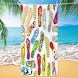 Starfish Flip Flop Bath Towels Colorful Flip Flops Beach Sandals Package Covers Fashion Printing Polyester Soft Travel Gym Everyday Use Essentials Beach Towel for Bathroom Decor 30'x59' Inch