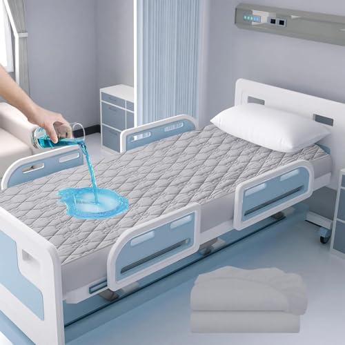 Waterproof Hospital Mattress Cover Protector Bed Sheet 36 x 80 x 9 Hospital Grade Incontinence Protection Breathable Fabric for Elderly Adults Machine Washable