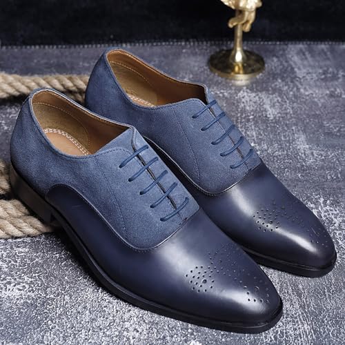 Image of LOUIS STITCH Men's Formal Shoes | Handcrafted European Leather Brogues | Lace-Up Style for Business, Formal (LSEUBGSU)