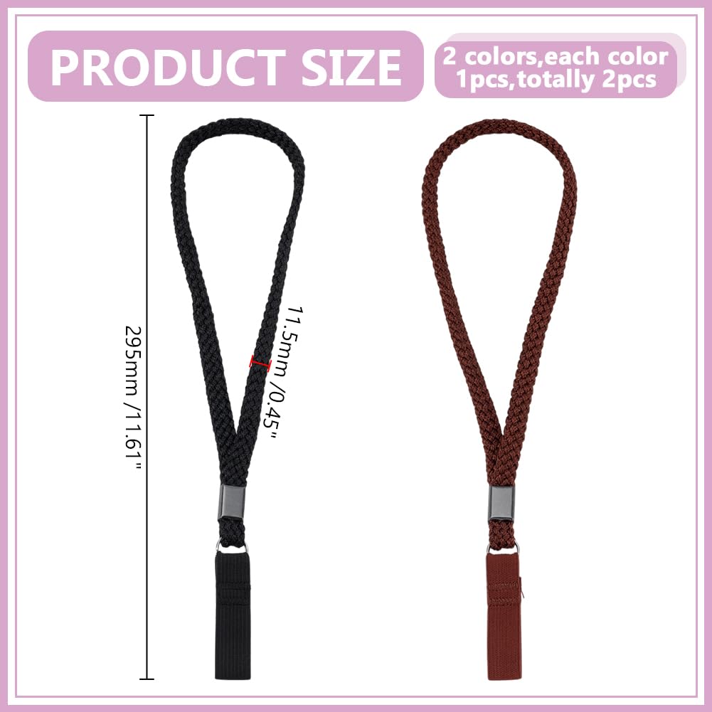 Dragonne de poignet en nylon extensible élastique pour canne de marche pour personnes âgées pour béquilles, randonnée, marche, rééducation